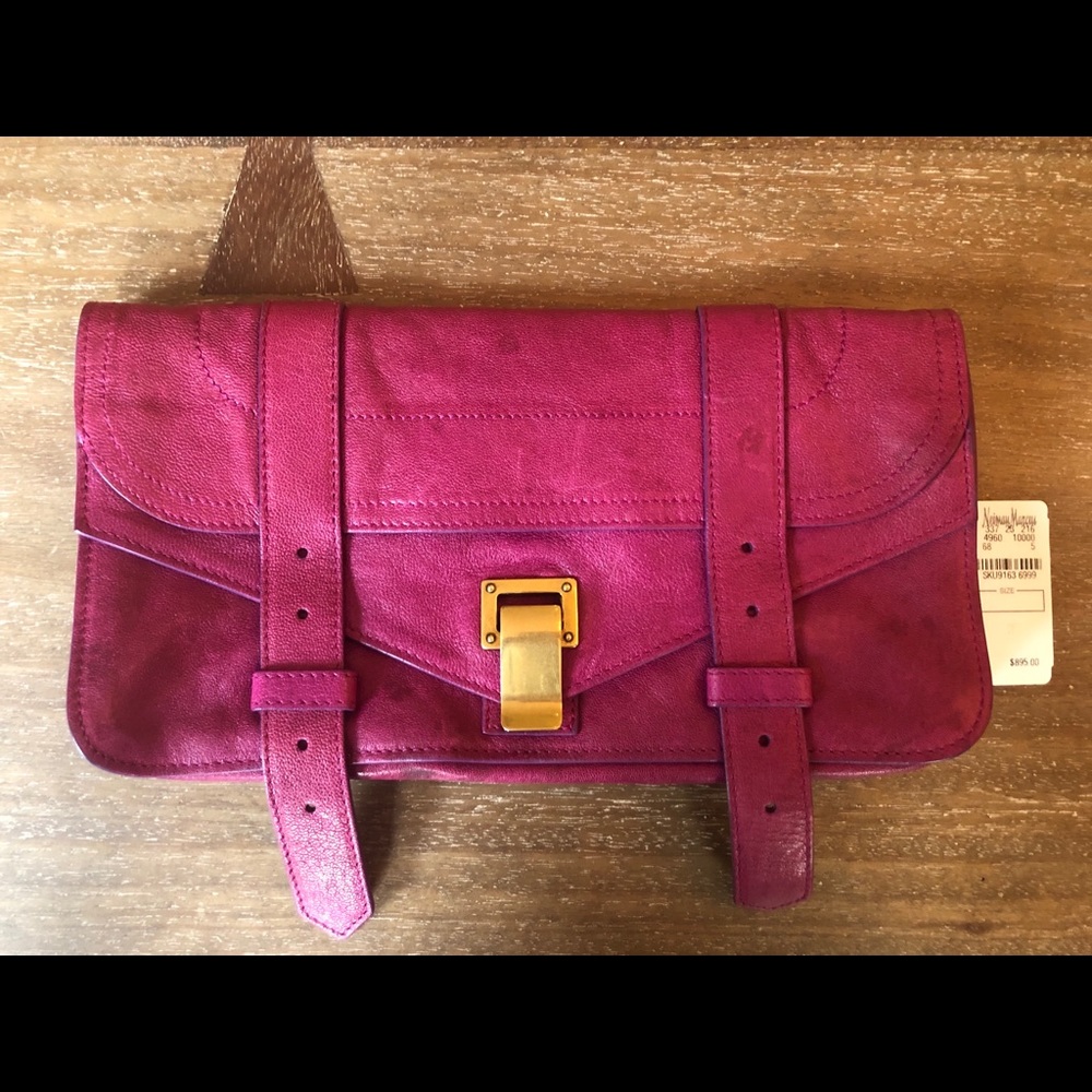 Proenza Schouler ‘PS1’ Clutch in Hot Pink